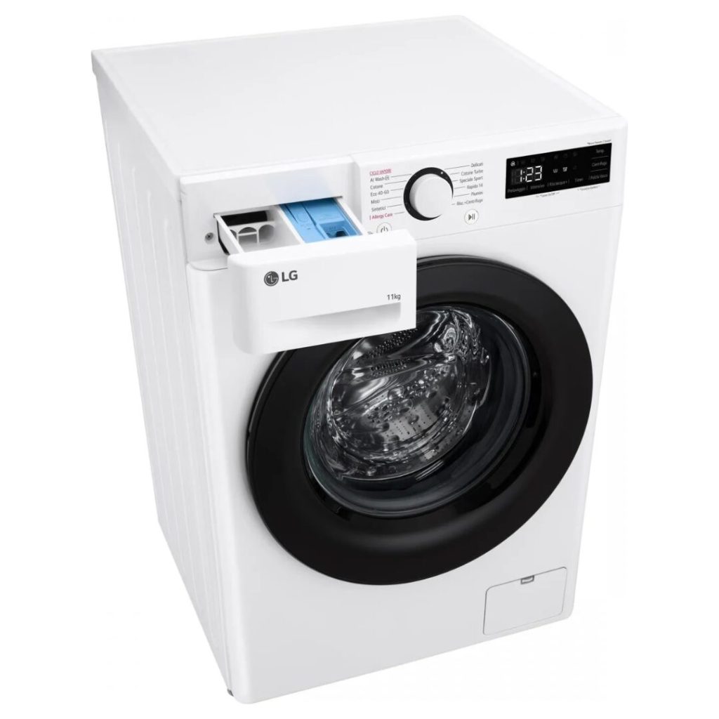 Lavatrice LG 11 Kg Classe A Profondità 57 cm Centrifuga 1400 giri Inverter Funzione Vapore - F4R3011NSWB
