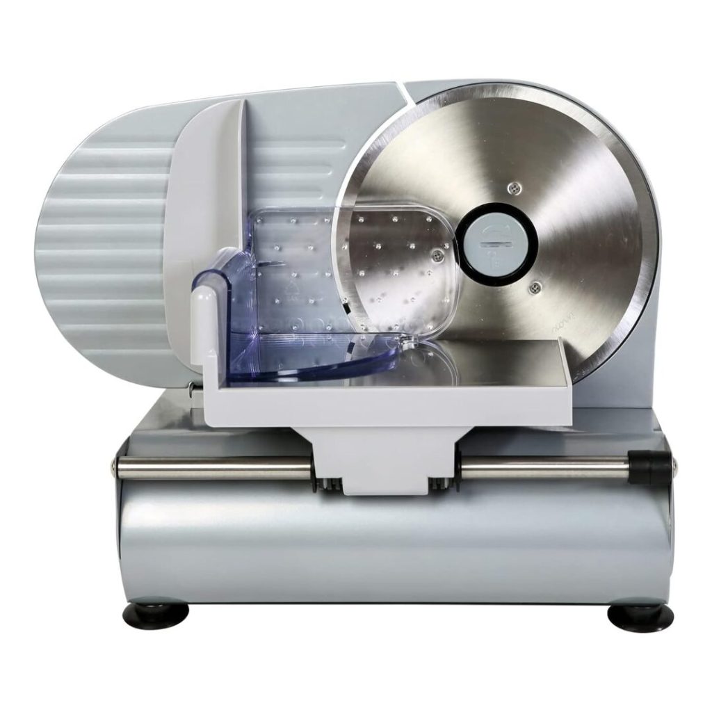 Affettatrice elettrica R. G. V. con Lama 19 cm E Motore 100W con Base In Acciaio - Ausonia190