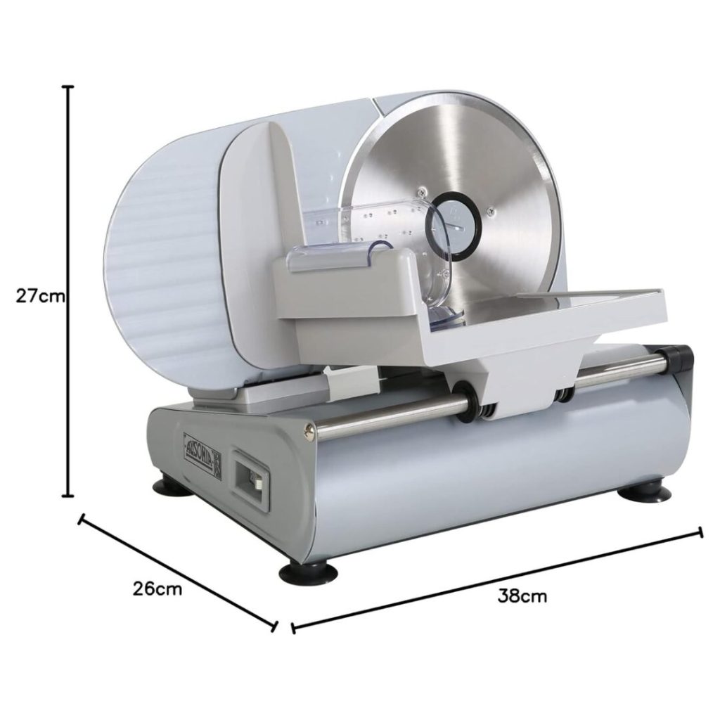 Affettatrice elettrica R. G. V. con Lama 19 cm E Motore 100W con Base In Acciaio - Ausonia190