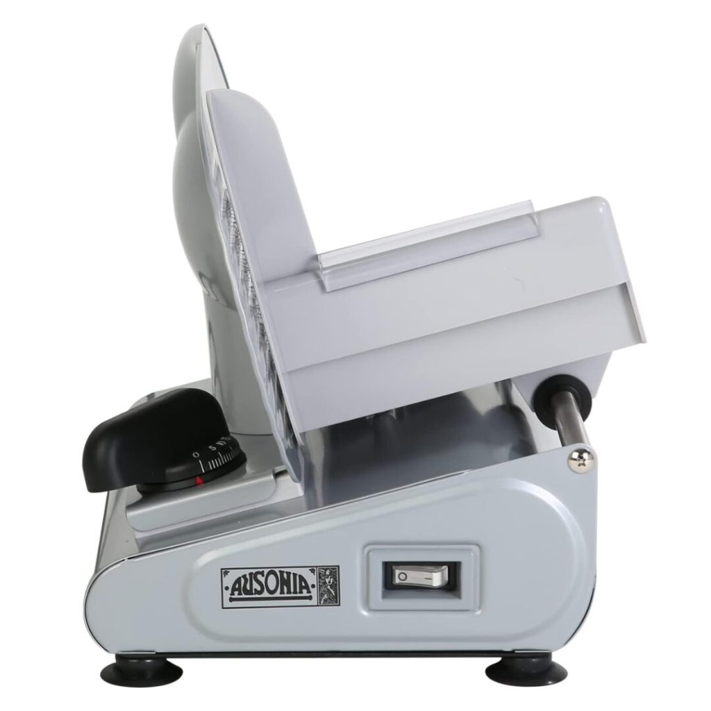 Affettatrice elettrica R. G. V. con Lama 19 cm E Motore 100W con Base In Acciaio - Ausonia190