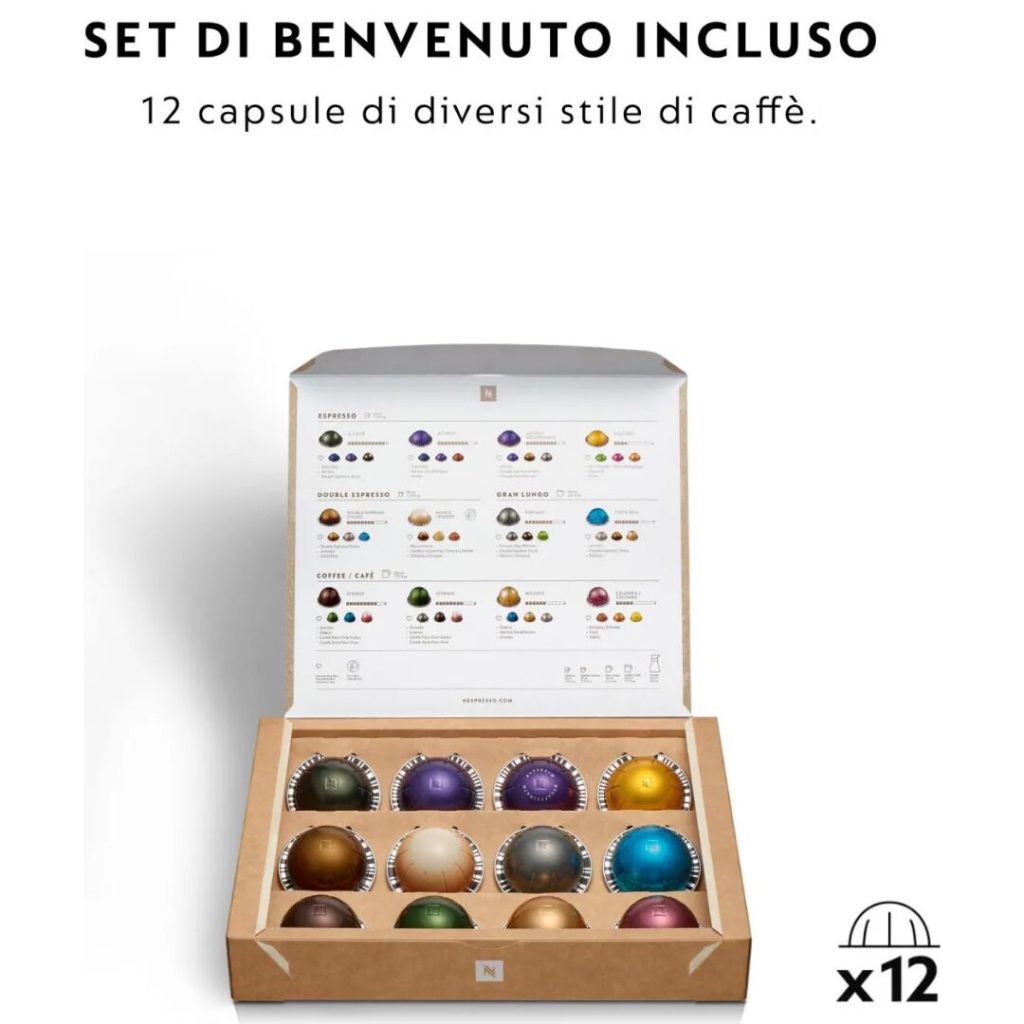 Macchina Caffè De Longhi Nespresso® Vertuo Pop Espresso Capsule colore Blu - ENV90.A