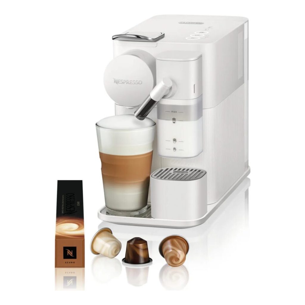 Macchina Caffè Espresso De Longhi Nespresso® Lattissima One Sistema ricarica Capsule colore Bianco - EN510.W
