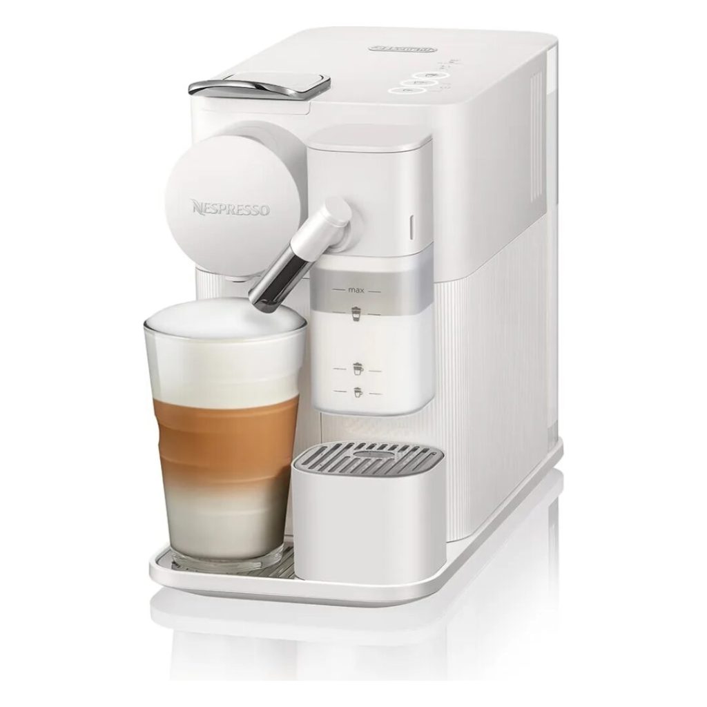 Macchina Caffè Espresso De Longhi Nespresso® Lattissima One Sistema ricarica Capsule colore Bianco - EN510.W