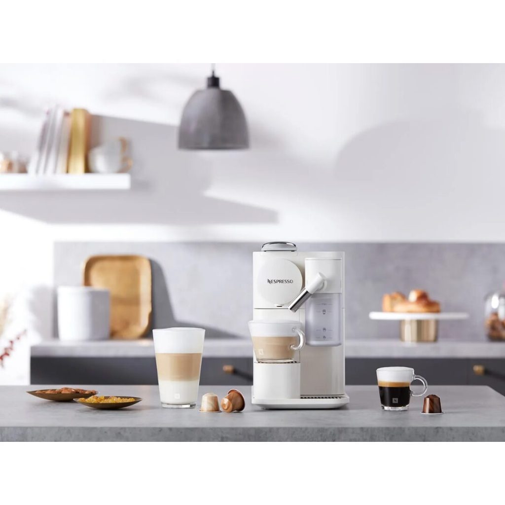Macchina Caffè Espresso De Longhi Nespresso® Lattissima One Sistema ricarica Capsule colore Bianco - EN510.W