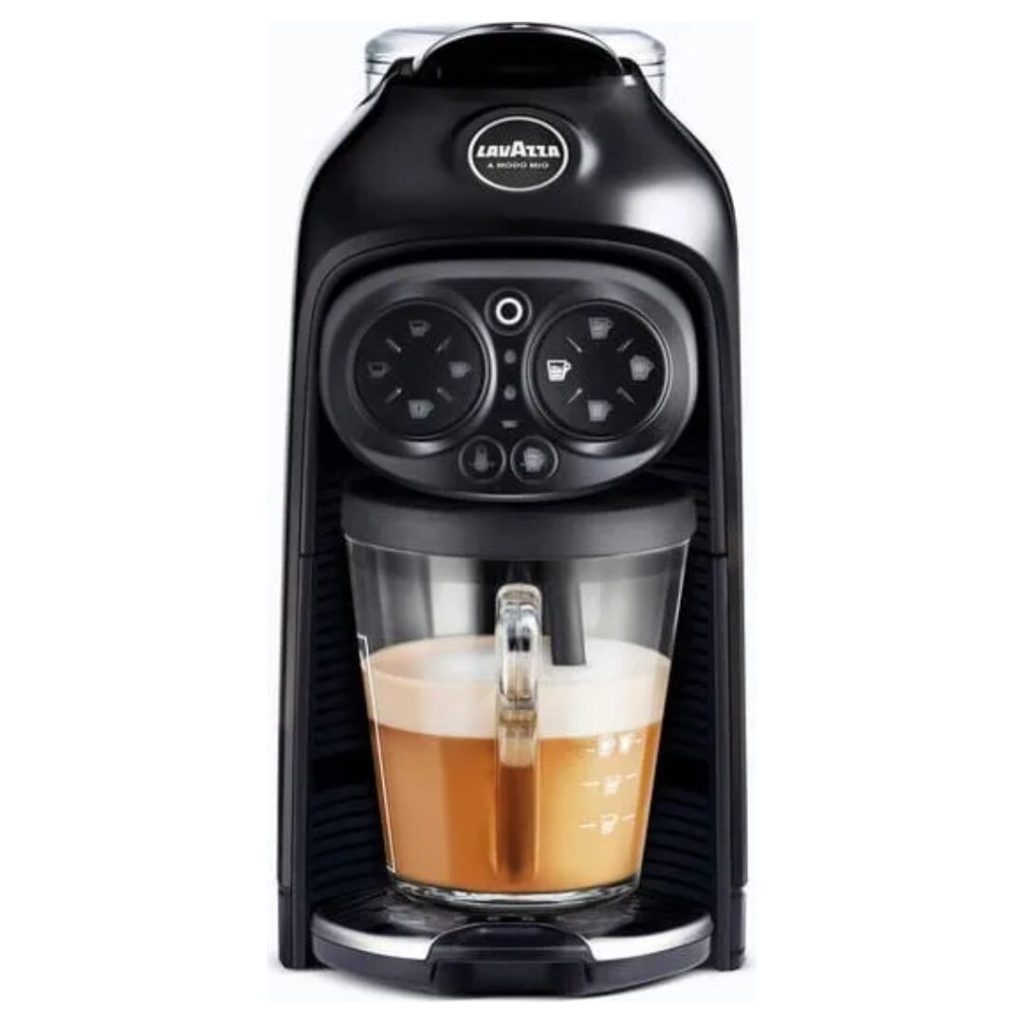 Macchina Caffé Espresso Lavazza Desea Capsule Lavazza A Modo Mio con Cappuccinatore - DESEABLACK