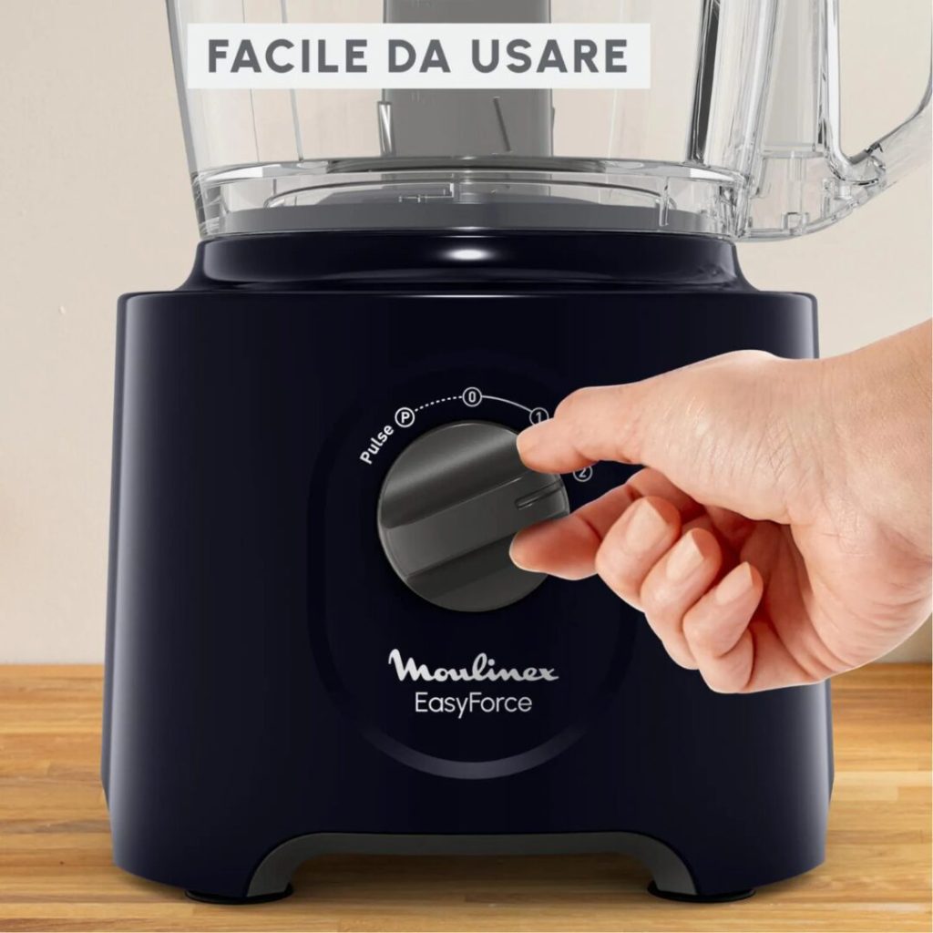 Robot da Cucina Moulinex Multifunzione 2.4 Litri 800 Watt 2 Velocità colore Nero - FP242810
