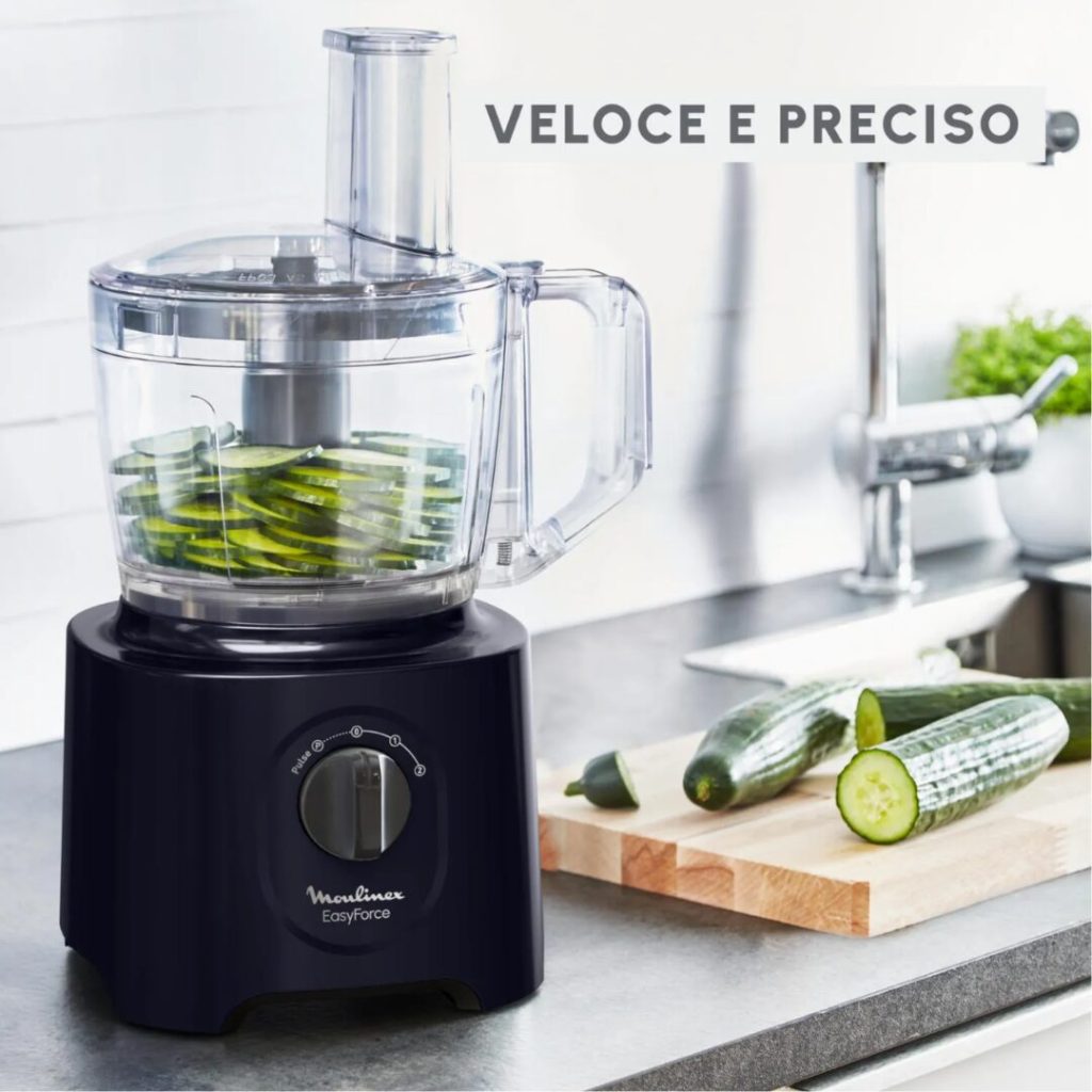 Robot da Cucina Moulinex Multifunzione 2.4 Litri 800 Watt 2 Velocità colore Nero - FP242810