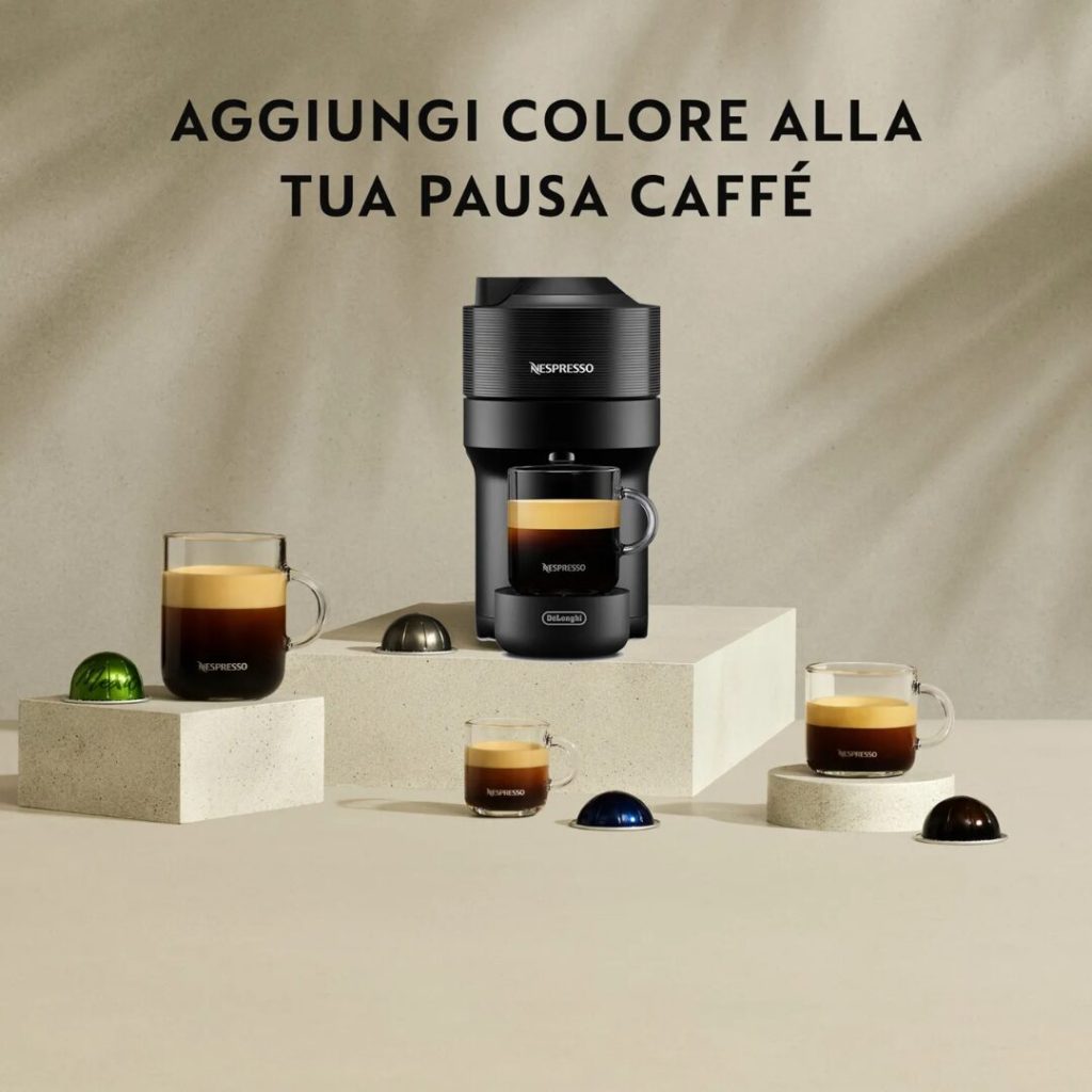 De Longhi Macchina per Caffè a Capsule Capacità 0,56 Litri 1 Tazza Potenza 1260 W colore Nero - ENV90.B