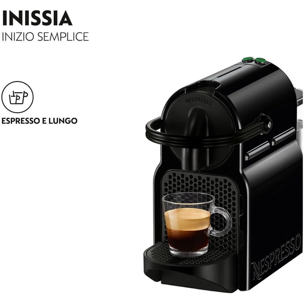 De Longhi Nespresso Inissia Macchina Caffè a Capsule colore Nero - EN 80.B