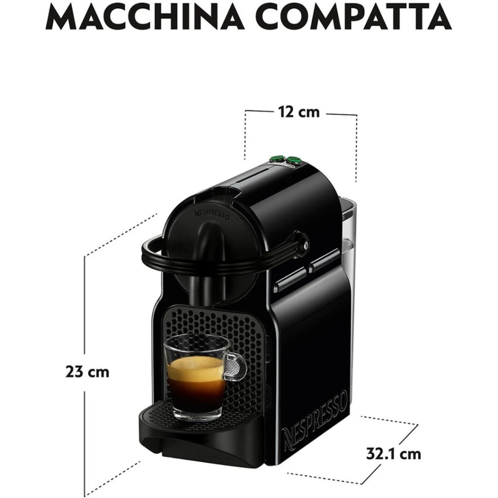 De Longhi Nespresso Inissia Macchina Caffè a Capsule colore Nero - EN 80.B