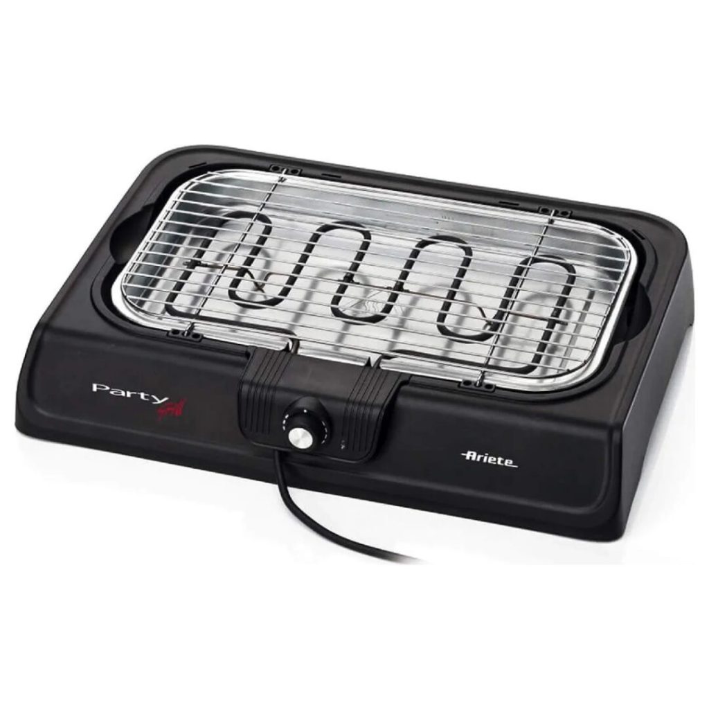 Ariete Barbecue Elettrico da Giardino da Tavolo Portatile BBQ da Esterno con Vassoio Raccogligrasso Potenza 2000 Watt colore Nero - 00C072300AR0