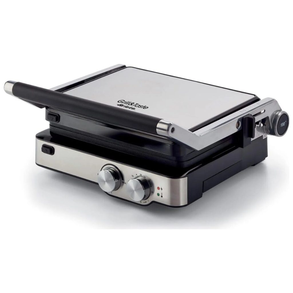 Ariete Bistecchiera Elettrica Doppia Piastra Antiaderente Potenza 2000 Watt 5 Livelli di cottura Timer - 1918 Grill and Taste