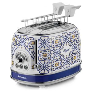 Ariete Capri Tostapane con Pinze 2 Fette Potenza 210 Watt con 6 Livelli di Doratura e Vassoio Raccogli Briciole - 00C01550CAR0