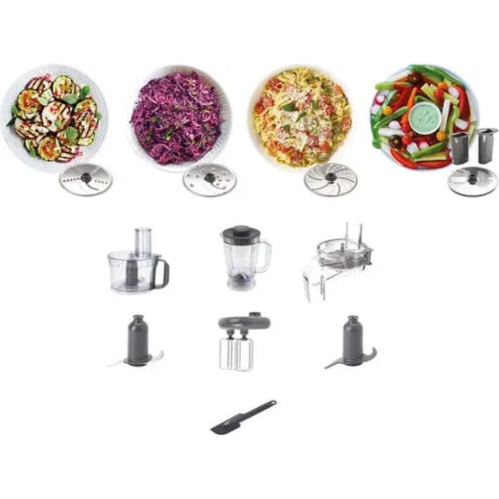 Kenwood Robot da Cucina Multifunzione Capacità 2.1 Litri 2 Velocità Potenza 800 Watt colore Metallico - FDM304SS