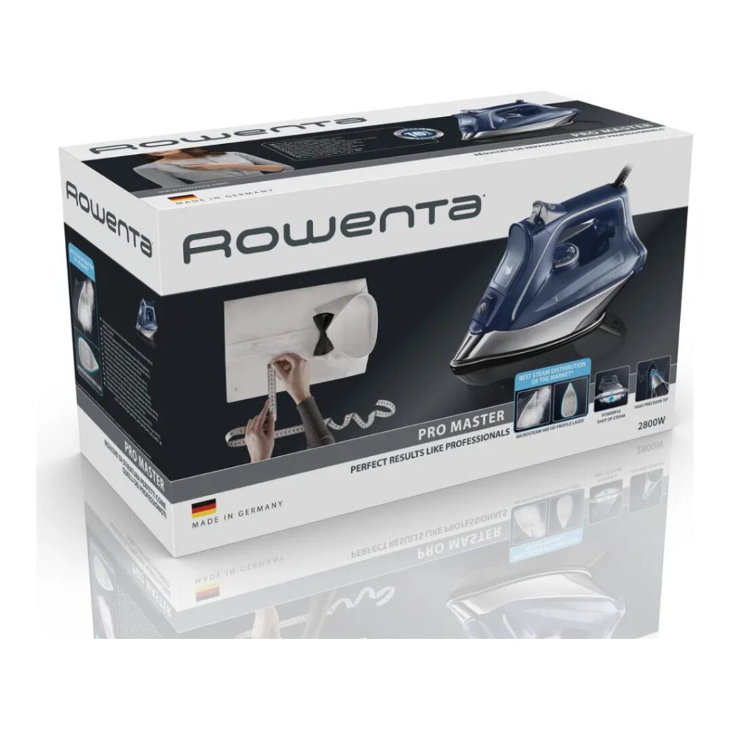 Rowenta Ferro da Stiro a Vapore Potenza 2800 Watt Funzione Vapore Verticale Piastra Microsteam - DW8215 ProMaster