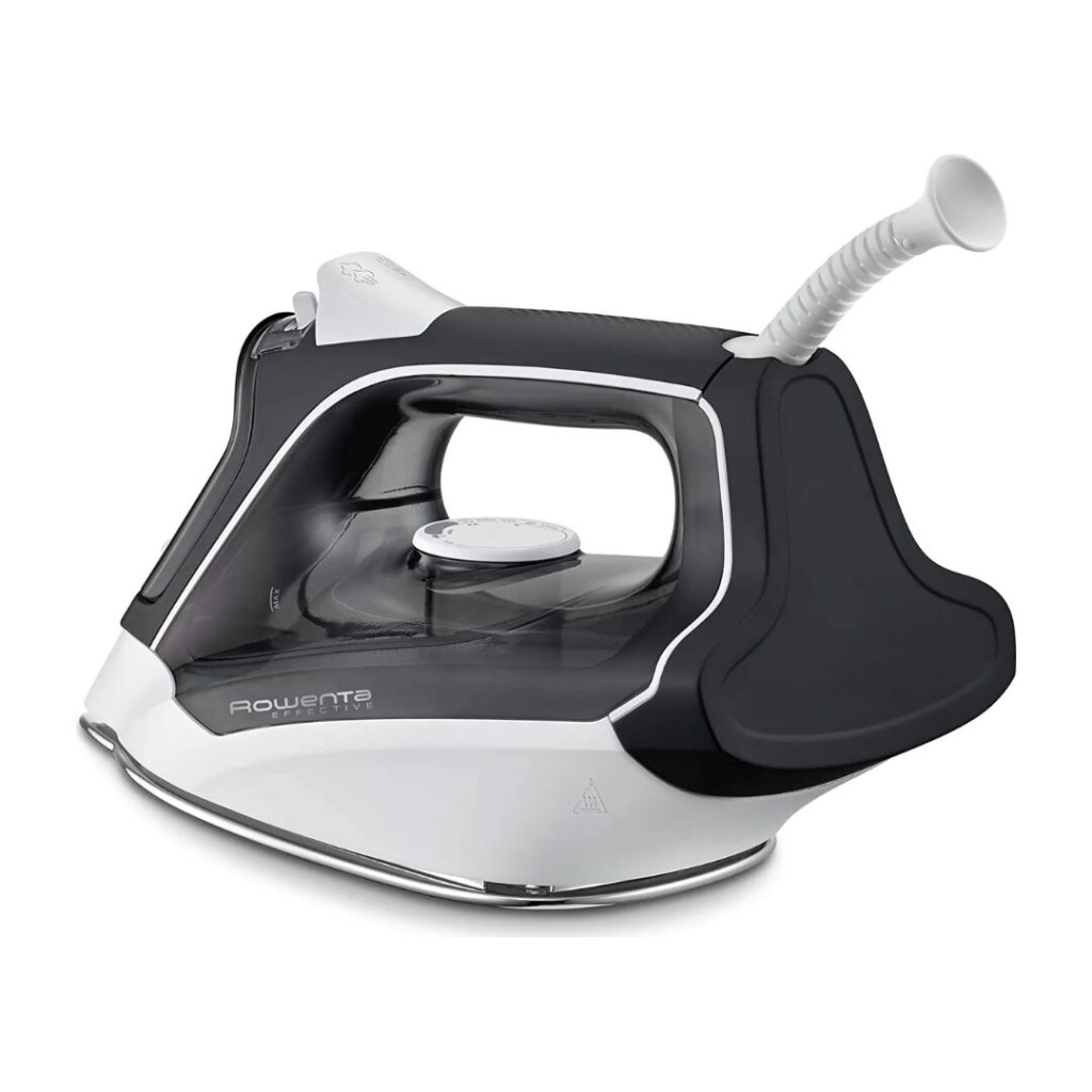 Rowenta Ferro da Stiro a Vapore Potenza 2200 Watt Piastra Acciaio inox colore Nero/Bianco - DX1530 Effective