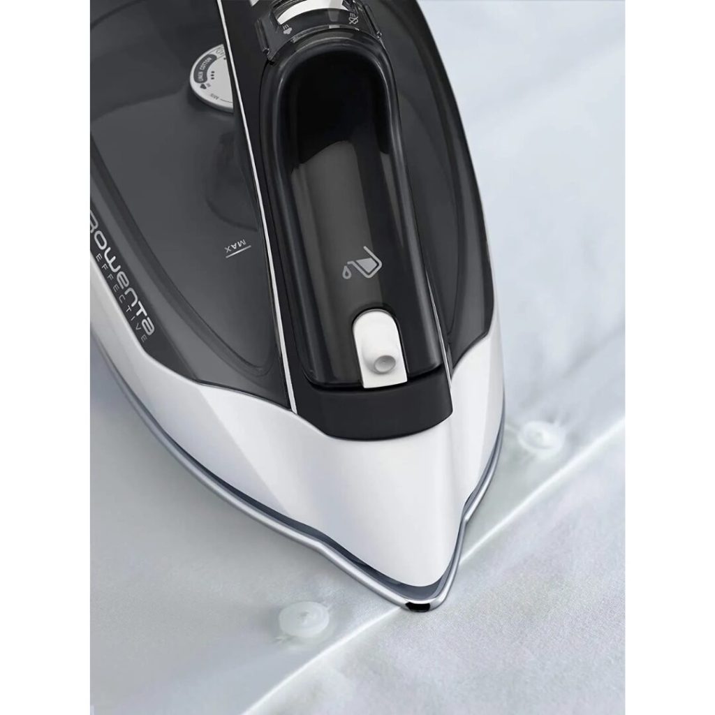 Rowenta Ferro da Stiro a Vapore Potenza 2200 Watt Piastra Acciaio inox colore Nero/Bianco - DX1530 Effective