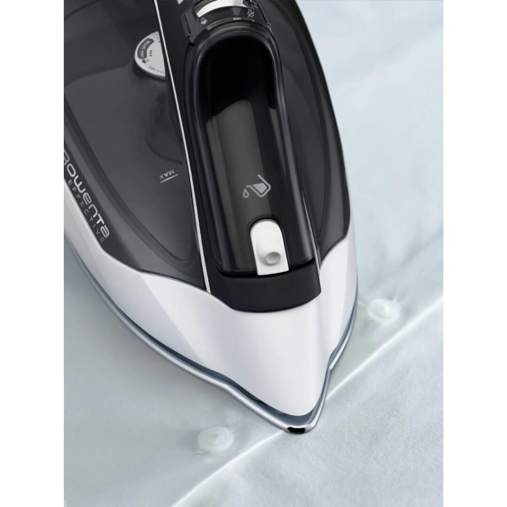 Rowenta Ferro da Stiro a Vapore Potenza 2200 Watt Piastra Acciaio inox colore Nero/Bianco - DX1530 Effective