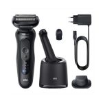 Braun Rasoio Elettrico Wet&Dry con Stazione di Ricarica Autonomia 50 Minuti colore Nero Serie 5 52-N7200CC