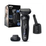 Braun Rasoio Elettrico Wet&Dry con Stazione di Ricarica Autonomia 50 Minuti colore Nero Serie 5 52-N7200CC