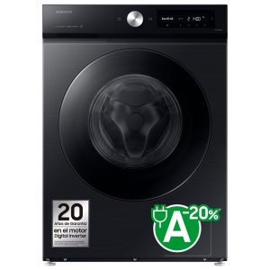 Samsung Lavatrice 11 Kg Classe A Profondità 60 cm Centrifuga 1400 giri Inverter Vapore Wi-Fi Ecodosatore colore Nero - WW11DB7B94GBU3 BESPOKE AI