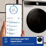 Samsung Lavasciuga 11+6 Kg Classe D Centrifuga 1400 giri Profondità 60 cm Inverter Funzione Vapore AI Control - WD11DG6B85BKU3