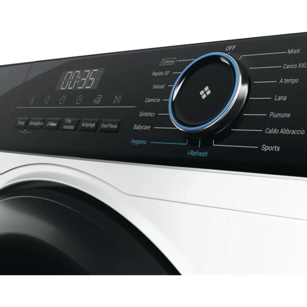 Haier Asciugatrice 9 Kg Classe A+++ con Pompa di Calore Profondità 66,5 cm Inverter Vapore I-Refresh colore Bianco e Nero - HD90 A3939 IT
