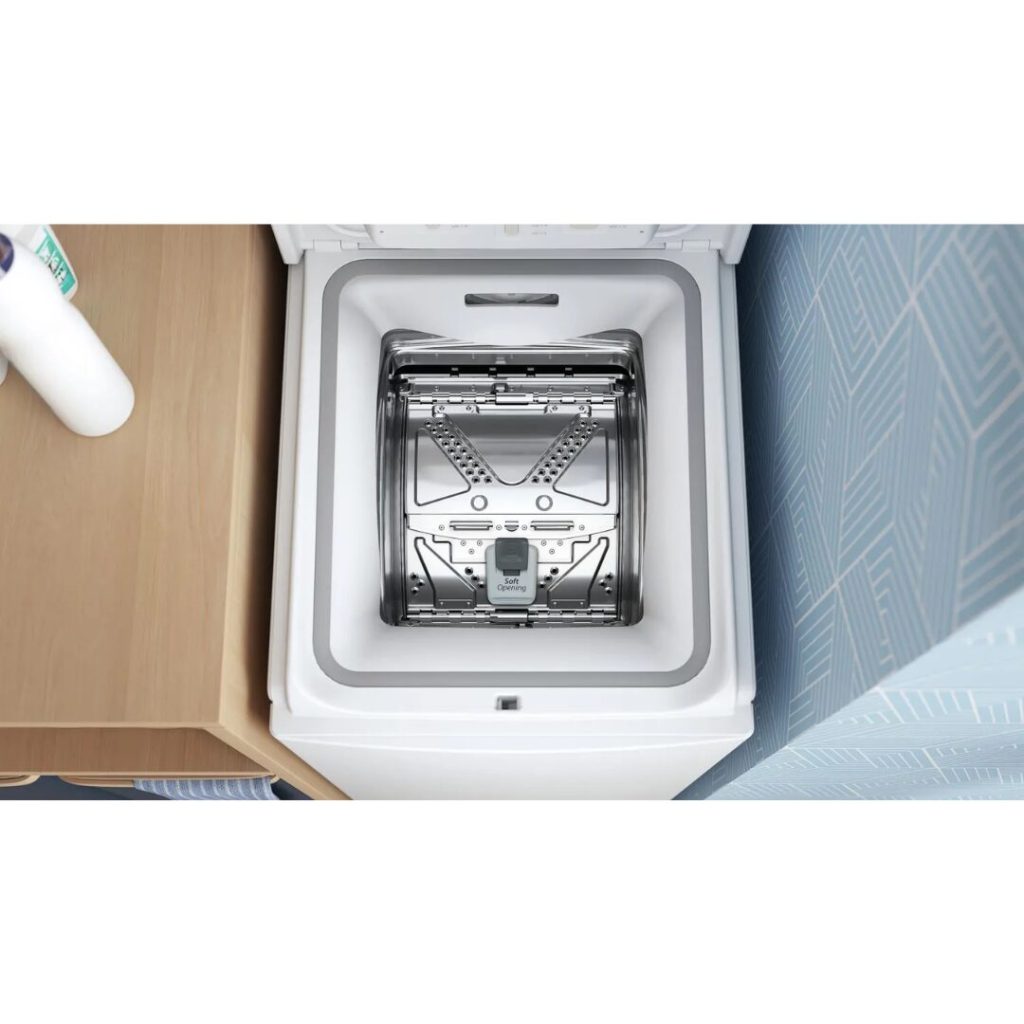 Indesit Lavatrice Carica dall'Alto 6 Kg Classe A Profondità 60 cm Centrifuga 1200 giri Wi-Fi RapidWash colore Bianco - BTW S6261P IT