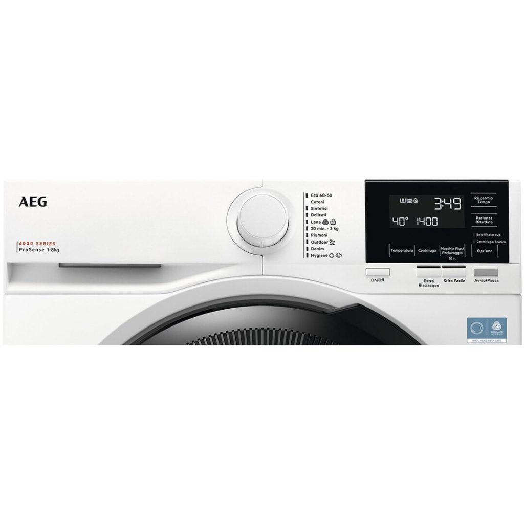 Aeg Lavatrice 8 Kg Classe A Profondità 57 cm Centrifuga 1400 giri Motore Inverter colore Bianco - LR6FG84