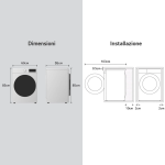 Lg Lavatrice 9 Kg Classe A Centrifuga 1400 giri Profondità 55 cm Inverter Funzione Vapore Wi-Fi - F4NX1009NWB