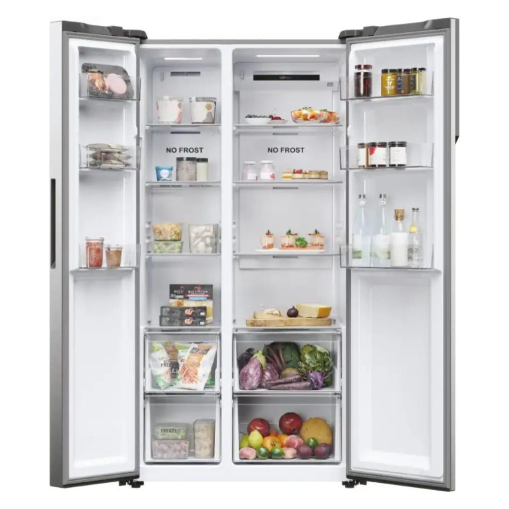 Haier Frigorifero Americano Side by Side 528 Litri No Frost colore Platinum Inox - HSR5918DNMP