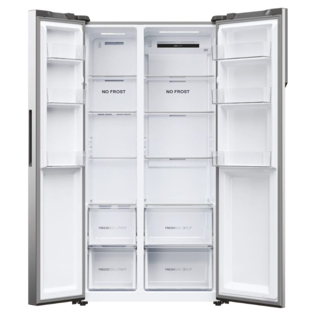 Haier Frigorifero Americano Side by Side 528 Litri No Frost colore Platinum Inox - HSR5918DNMP