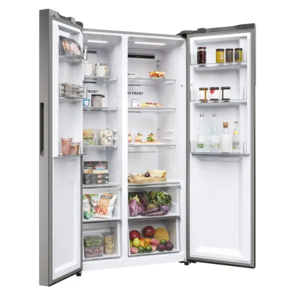 Haier Frigorifero Americano Side by Side 528 Litri No Frost colore Platinum Inox - HSR5918DNMP