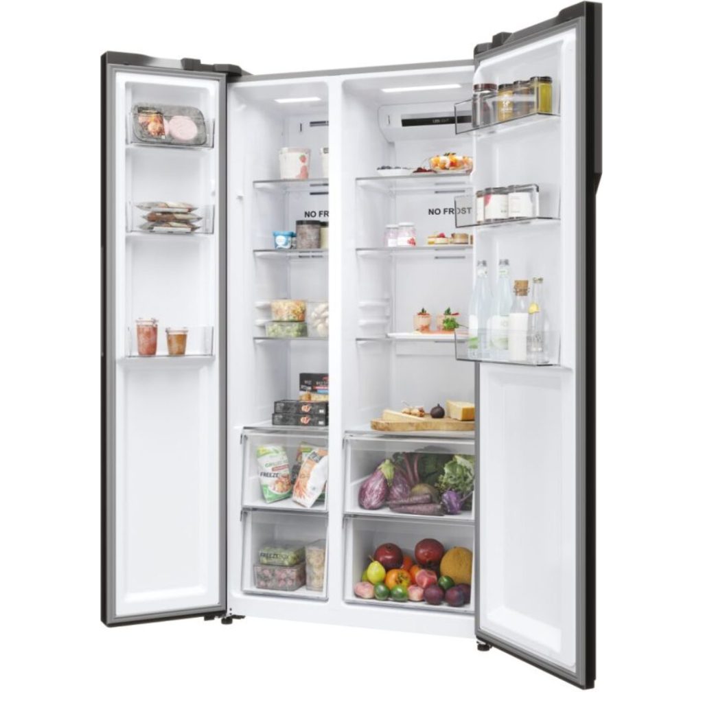 Haier Frigorifero Americano Side by Side 528 Litri No Frost colore Platinum Inox - HSR5918DNMP