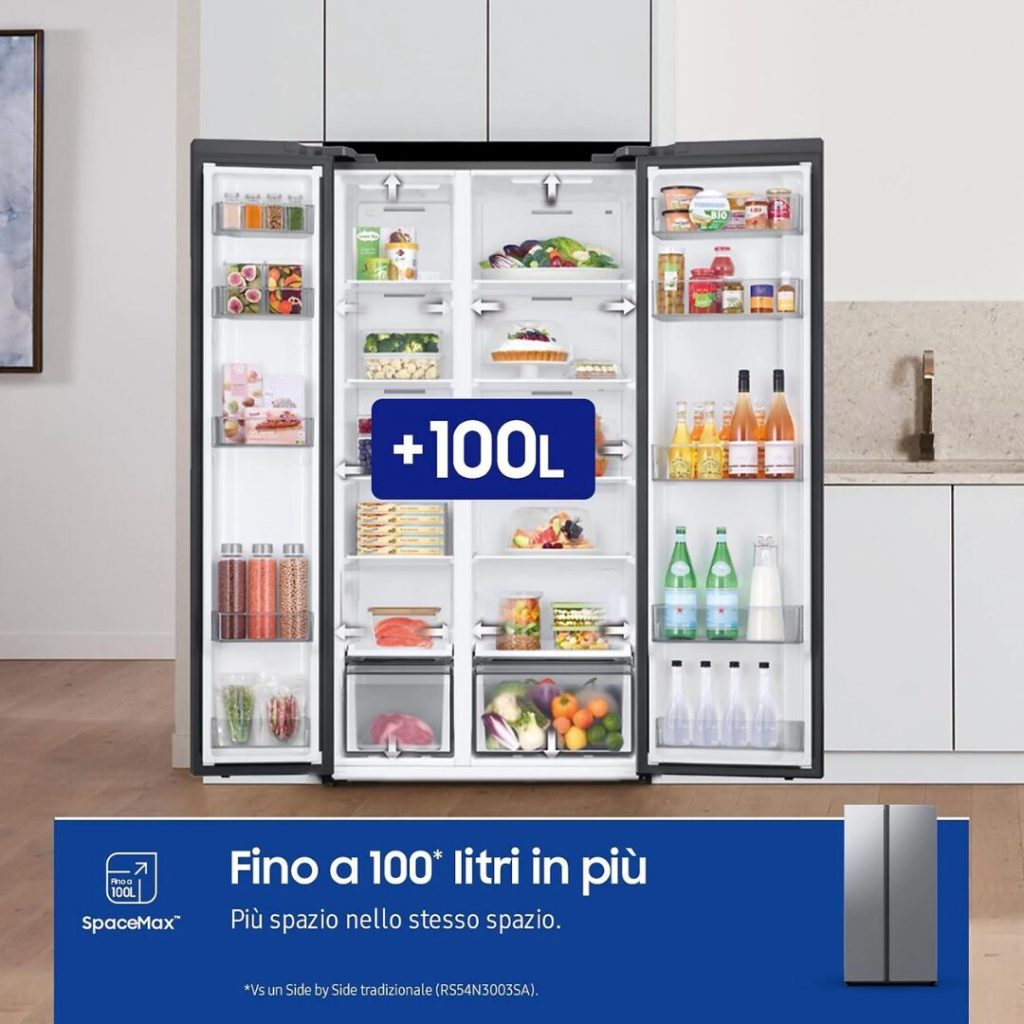 Samsung Frigorifero Americano Side by Side 583 Litri No Frost colore Inox - RS57DG400EM9EF