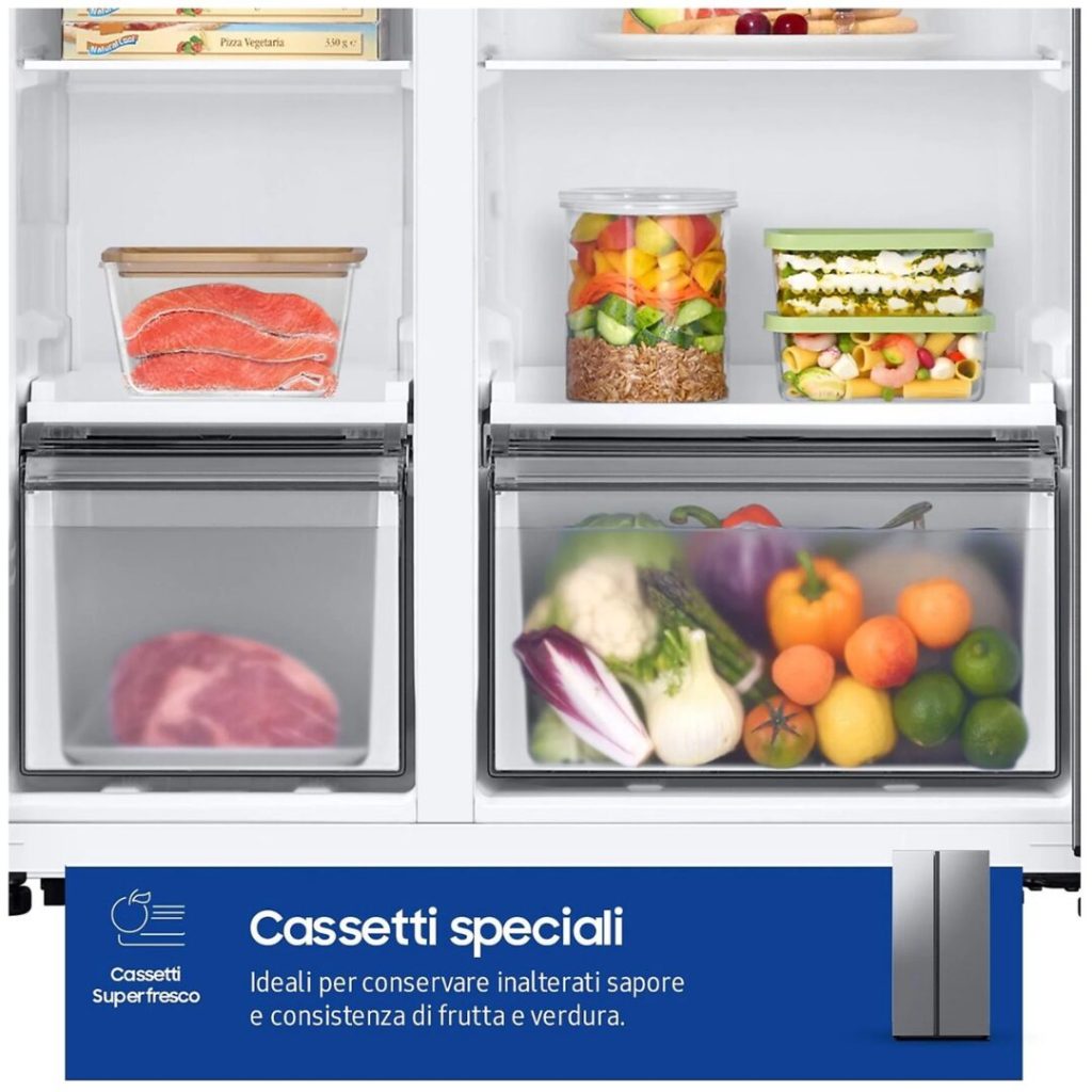 Samsung Frigorifero Americano Side by Side 583 Litri No Frost colore Inox - RS57DG400EM9EF