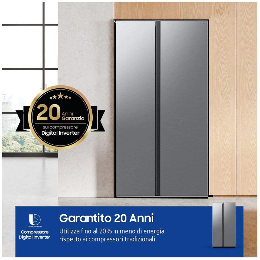 Samsung Frigorifero Americano Side by Side 583 Litri No Frost colore Inox - RS57DG400EM9EF
