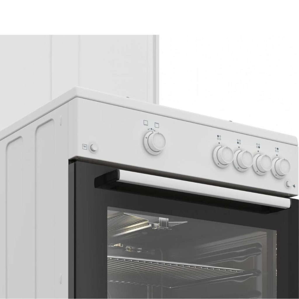Beko Cucina a Gas 4 Fuochi Forno a Gas 60x60 cm con Coperchio - FBG62010DW