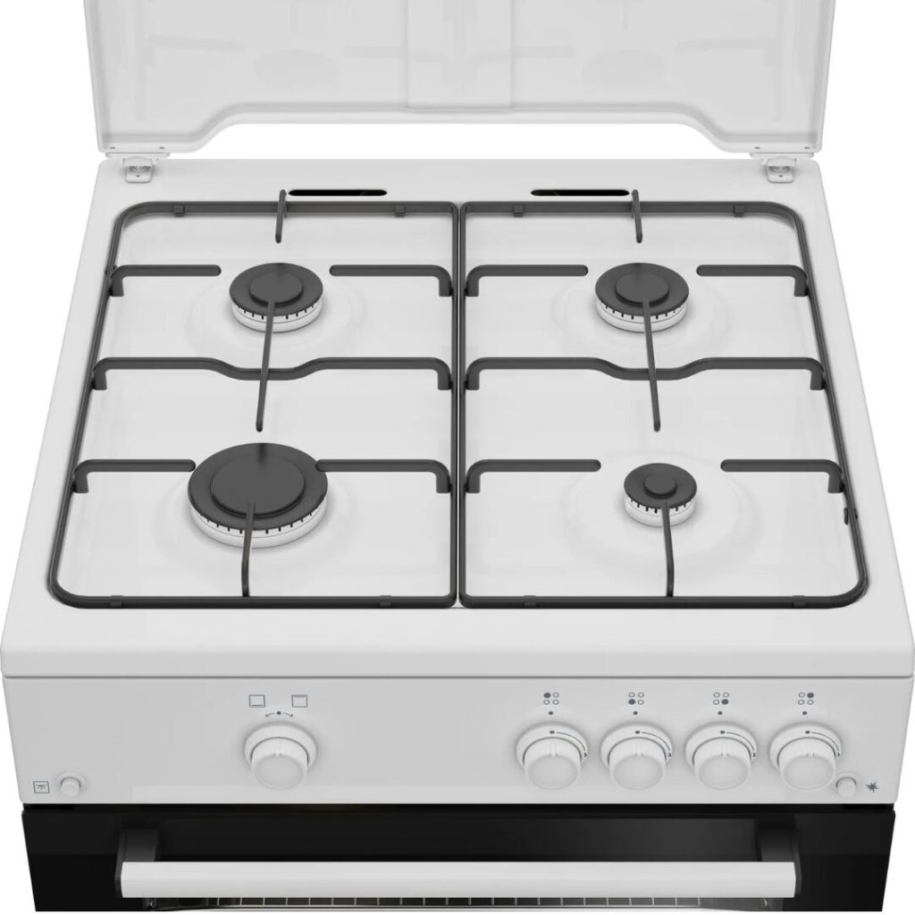 Beko Cucina a Gas 4 Fuochi Forno a Gas 60x60 cm con Coperchio - FBG62010DW