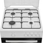 Beko Cucina a Gas 4 Fuochi Forno a Gas 60x60 cm con Coperchio - FBG62010DW