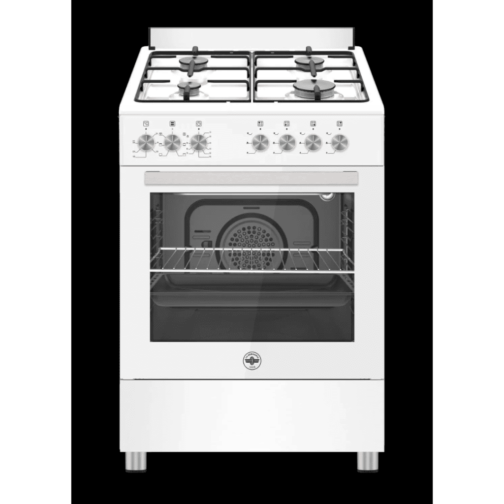 Bertazzoni Cucina a Gas 4 Fuochi Forno Elettrico Ventilato con Grill 60x60 cm Classe A colore Bianco - SE664EB/24