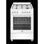 Bertazzoni Cucina a Gas 4 Fuochi Forno Elettrico Ventilato con Grill 60x60 cm Classe A colore Bianco - SE664EB/24