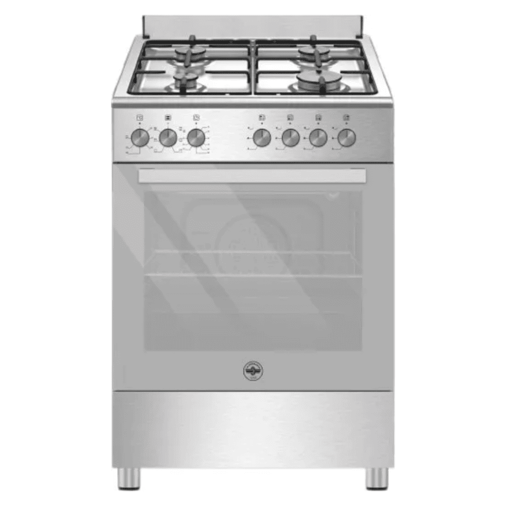 Bertazzoni Cucina a Gas 4 Fuochi Forno Elettrico Ventilato con Grill 60x60 cm Classe A colore Acciaio Inox - SE664EX/24