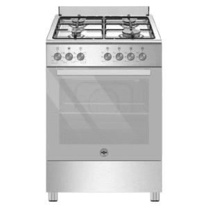 Bertazzoni Cucina a Gas 4 Fuochi Forno Elettrico Ventilato con Grill 60x60 cm Classe A colore Acciaio Inox - SE664EX/24
