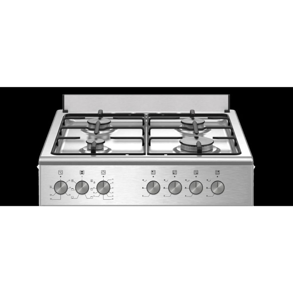 Bertazzoni Cucina a Gas 4 Fuochi Forno Elettrico Ventilato con Grill 60x60 cm Classe A colore Acciaio Inox - SE664EX/24