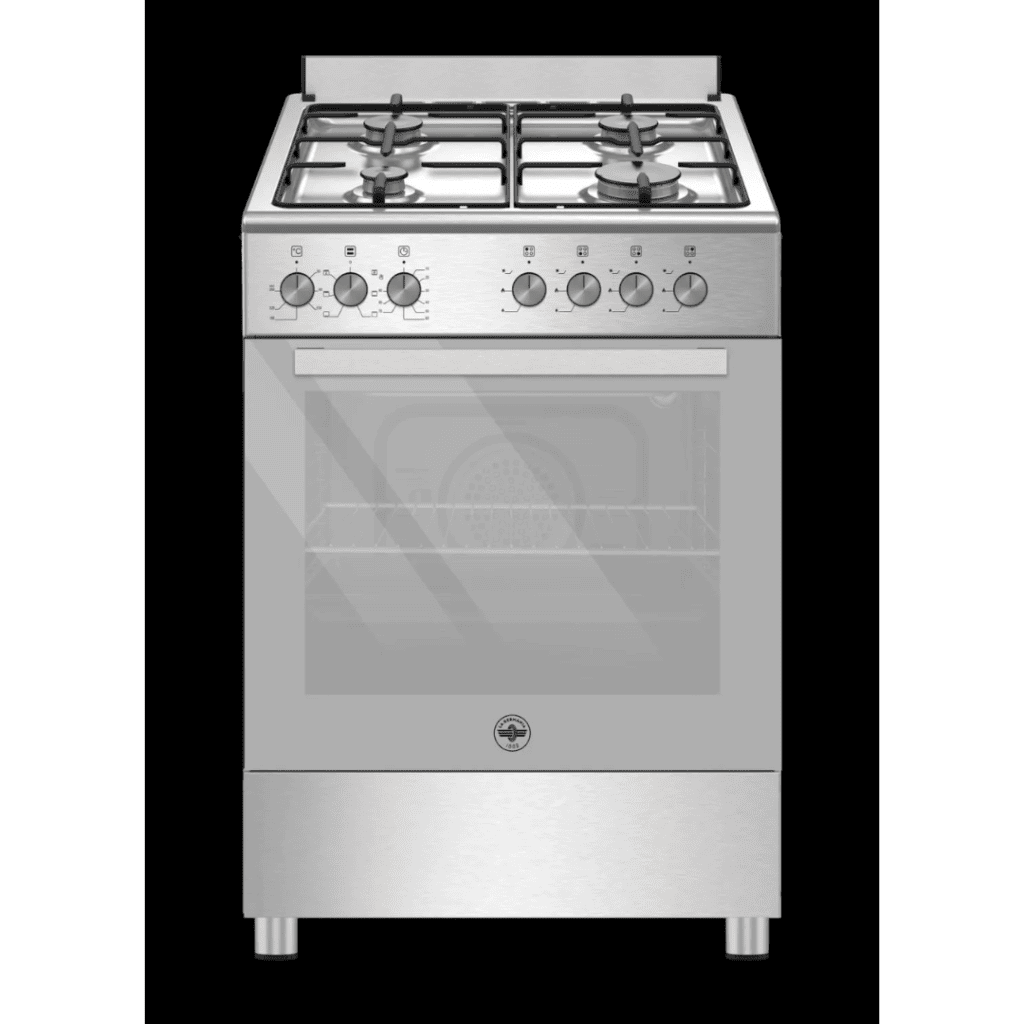 Bertazzoni Cucina a Gas 4 Fuochi Forno Elettrico Ventilato con Grill 60x60 cm Classe A colore Acciaio Inox - SE664EX/24