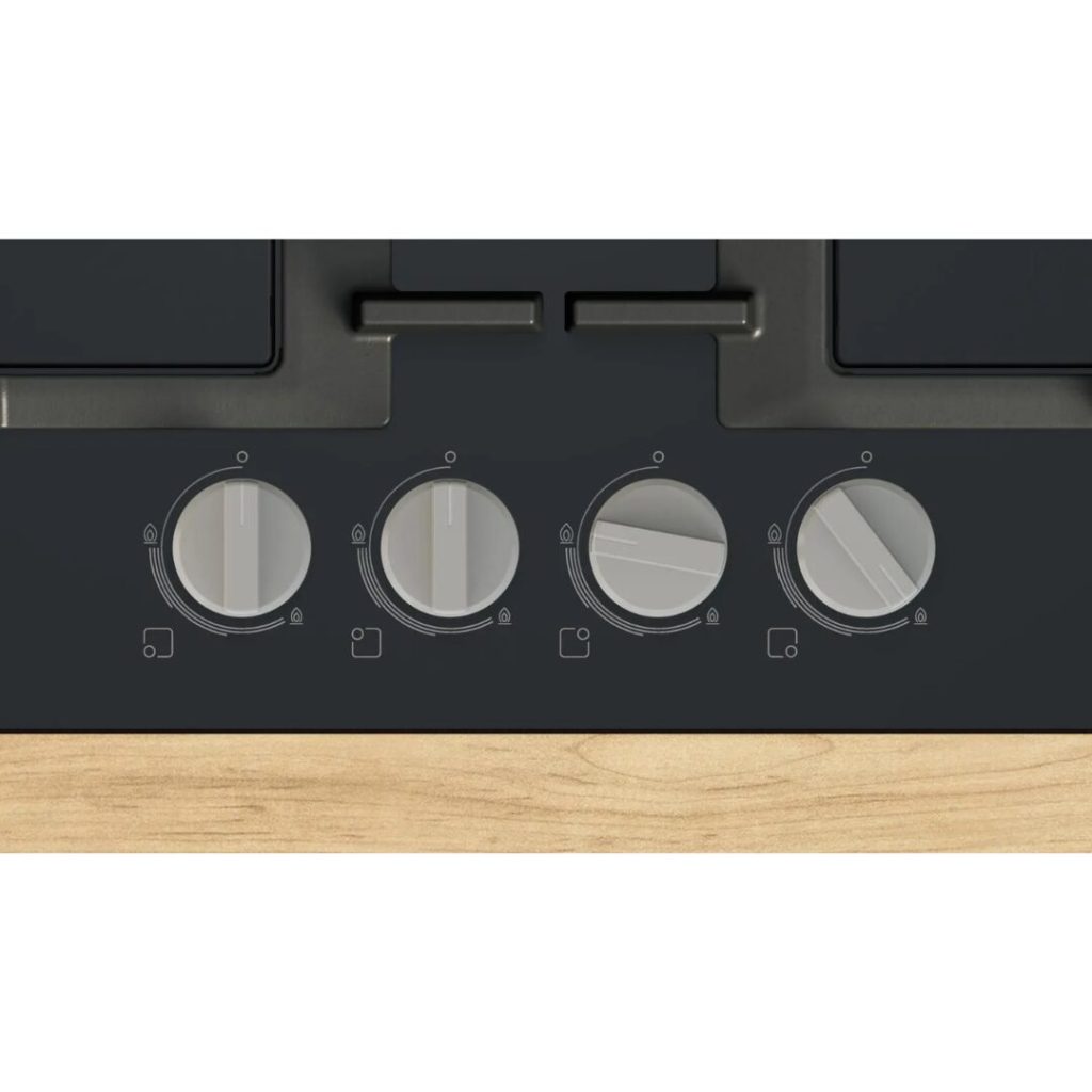 Bosch Piano Cottura 4 Fuochi a Gas Larghezza 60 cm in Vetro Temperato colore Nero - PNP6B6K40 Serie 4
