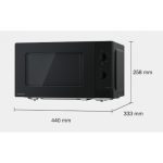Panasonic Forno Microonde Capacità 20 Litri Potenza 800 Watt Piatto Rotante colore Nero - NN-SM22QBEPG