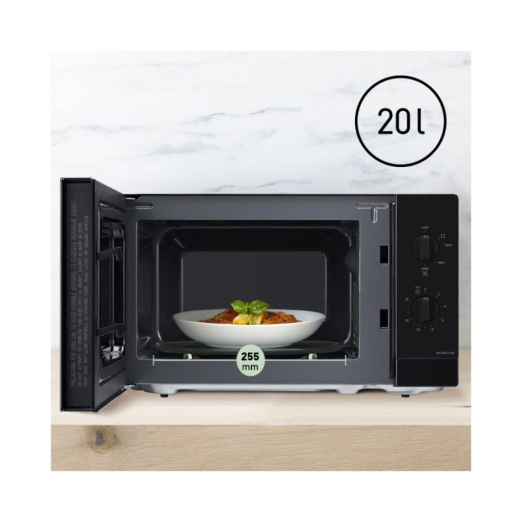 Panasonic Forno Microonde Capacità 20 Litri Potenza 800 Watt Piatto Rotante colore Nero - NN-SM22QBEPG