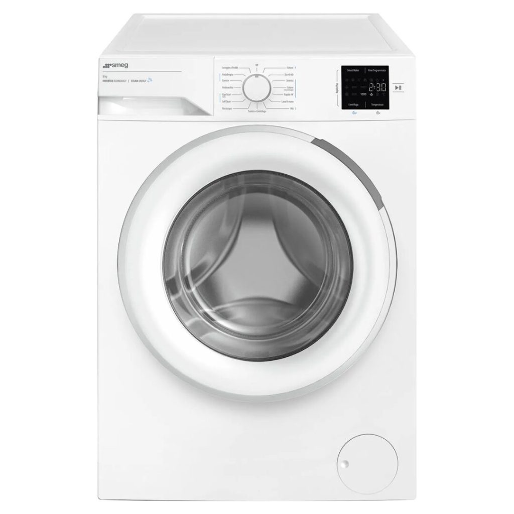 Smeg Lavatrice 8 Kg Classe A Profondità 55 cm Centrifuga 1400 giri Motore Inverter colore Bianco - WM84SEA